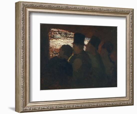 Parterre (Theater Audienc), C. 1858-Honoré Daumier-Framed Giclee Print