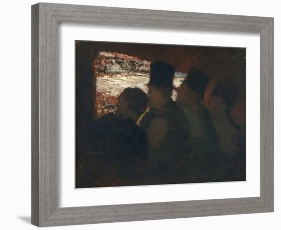 Parterre (Theater Audienc), C. 1858-Honoré Daumier-Framed Giclee Print