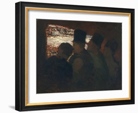 Parterre (Theater Audienc), C. 1858-Honoré Daumier-Framed Giclee Print