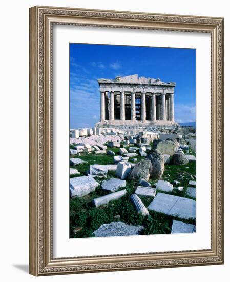 Parthenon at Acropolis (Sacred Rock), Athens, Greece-Izzet Keribar-Framed Photographic Print