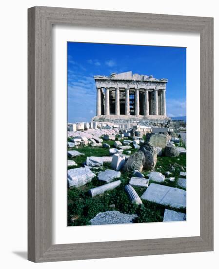 Parthenon at Acropolis (Sacred Rock), Athens, Greece-Izzet Keribar-Framed Photographic Print