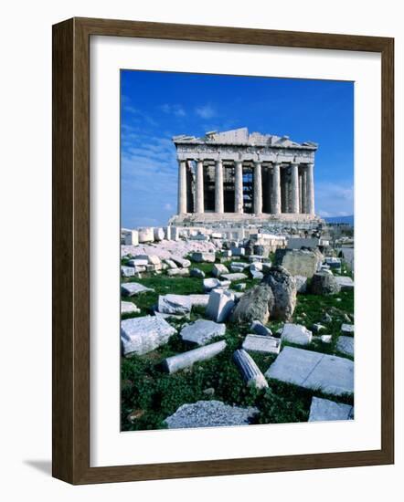 Parthenon at Acropolis (Sacred Rock), Athens, Greece-Izzet Keribar-Framed Photographic Print