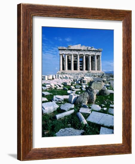 Parthenon at Acropolis (Sacred Rock), Athens, Greece-Izzet Keribar-Framed Photographic Print