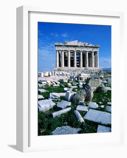 Parthenon at Acropolis (Sacred Rock), Athens, Greece-Izzet Keribar-Framed Photographic Print