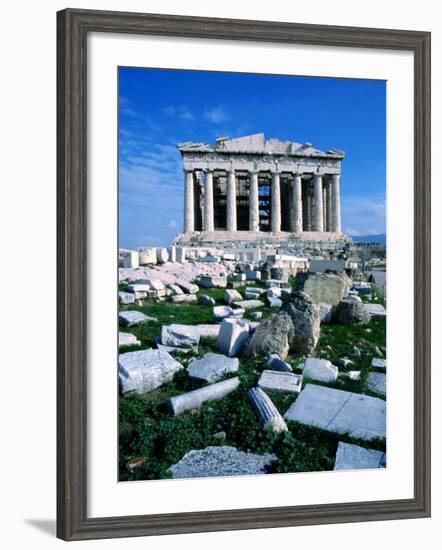 Parthenon at Acropolis (Sacred Rock), Athens, Greece-Izzet Keribar-Framed Photographic Print