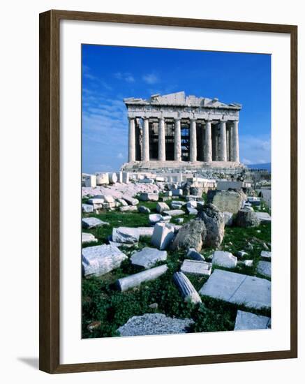 Parthenon at Acropolis (Sacred Rock), Athens, Greece-Izzet Keribar-Framed Photographic Print