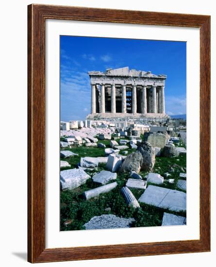 Parthenon at Acropolis (Sacred Rock), Athens, Greece-Izzet Keribar-Framed Photographic Print