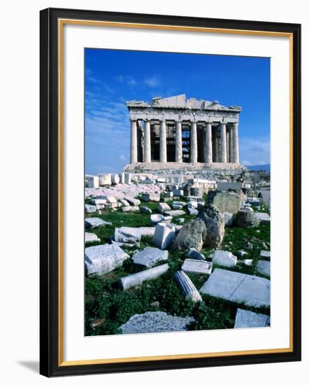 Parthenon at Acropolis (Sacred Rock), Athens, Greece-Izzet Keribar-Framed Photographic Print