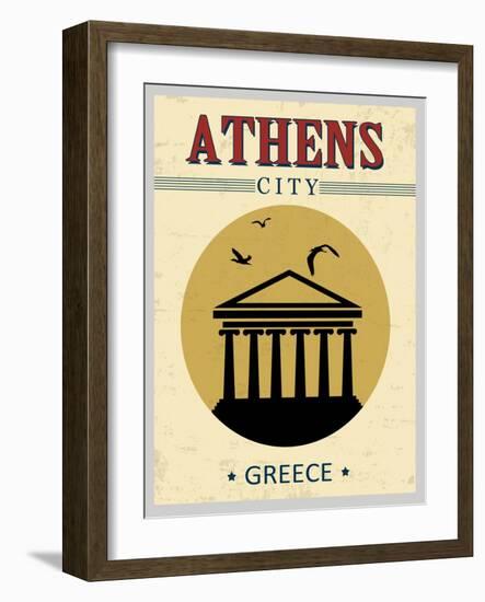 Parthenon From Athens Poster-radubalint-Framed Art Print