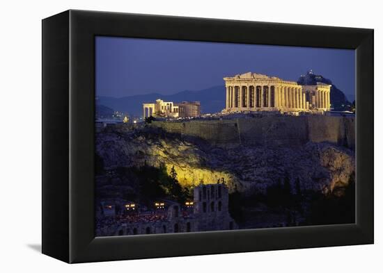 Parthenon Illuminated at Dusk-Paul Souders-Framed Premier Image Canvas