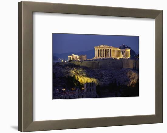 Parthenon Illuminated at Dusk-Paul Souders-Framed Photographic Print