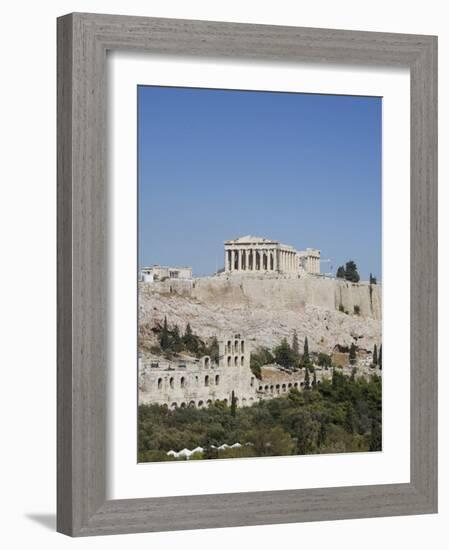 Parthenon Temple and Acropolis, UNESCO World Heritage Site, Athens, Greece, Europe-Angelo Cavalli-Framed Photographic Print