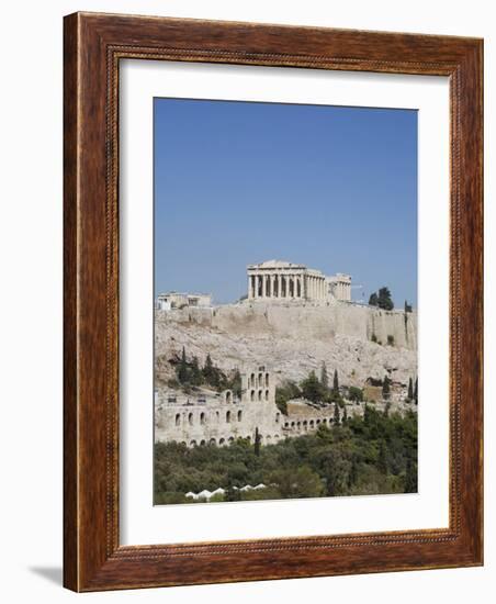Parthenon Temple and Acropolis, UNESCO World Heritage Site, Athens, Greece, Europe-Angelo Cavalli-Framed Photographic Print