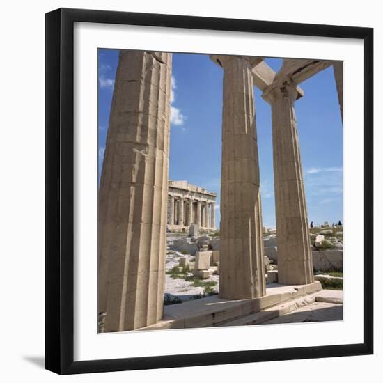 Parthenon Viewed from Propylaea, the Acropolis, UNESCO World Heritage Site, Athens, Greece-Roy Rainford-Framed Photographic Print