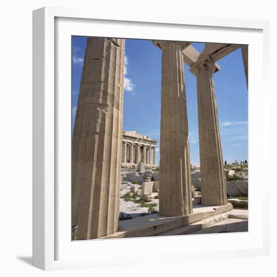 Parthenon Viewed from Propylaea, the Acropolis, UNESCO World Heritage Site, Athens, Greece-Roy Rainford-Framed Photographic Print