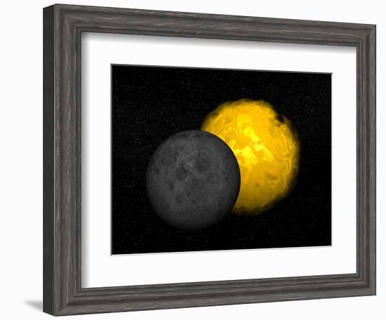 Partial Eclipse of the Sun-null-Framed Art Print