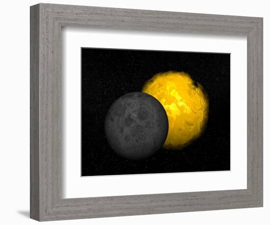 Partial Eclipse of the Sun-null-Framed Art Print