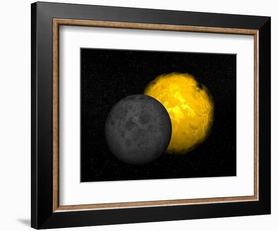 Partial Eclipse of the Sun-null-Framed Art Print