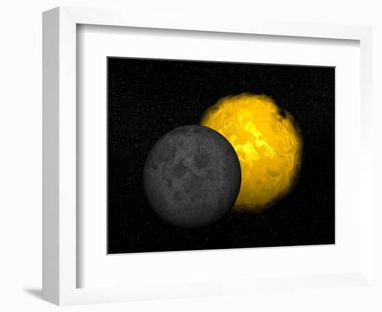 Partial Eclipse of the Sun--Framed Art Print