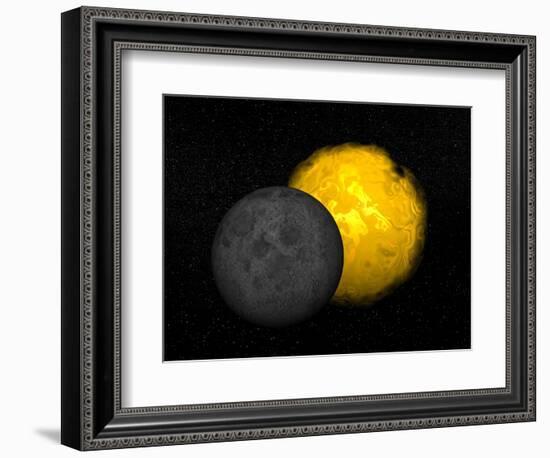 Partial Eclipse of the Sun-null-Framed Art Print