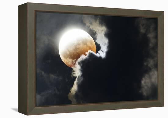 Partial Lunar Eclipse-Detlev Van Ravenswaay-Framed Premier Image Canvas