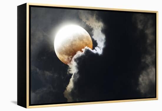 Partial Lunar Eclipse-Detlev Van Ravenswaay-Framed Premier Image Canvas