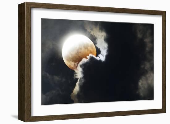 Partial Lunar Eclipse-Detlev Van Ravenswaay-Framed Photographic Print