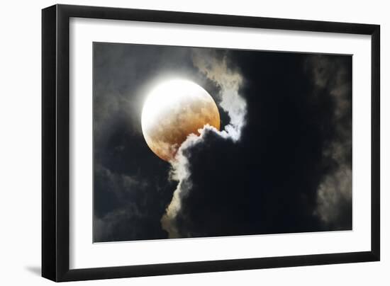 Partial Lunar Eclipse-Detlev Van Ravenswaay-Framed Photographic Print