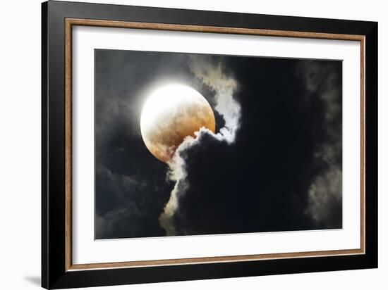 Partial Lunar Eclipse-Detlev Van Ravenswaay-Framed Photographic Print