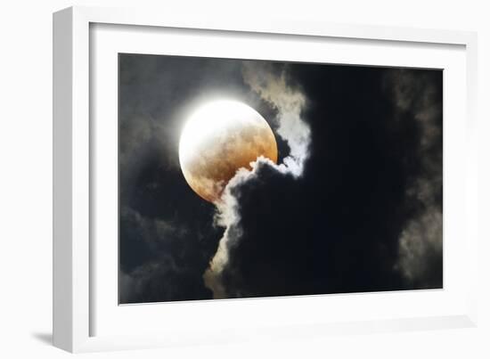 Partial Lunar Eclipse-Detlev Van Ravenswaay-Framed Photographic Print