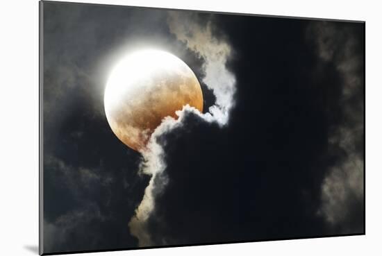 Partial Lunar Eclipse-Detlev Van Ravenswaay-Mounted Photographic Print