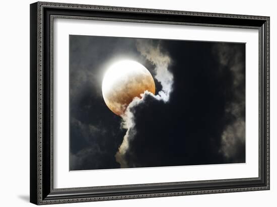 Partial Lunar Eclipse-Detlev Van Ravenswaay-Framed Photographic Print