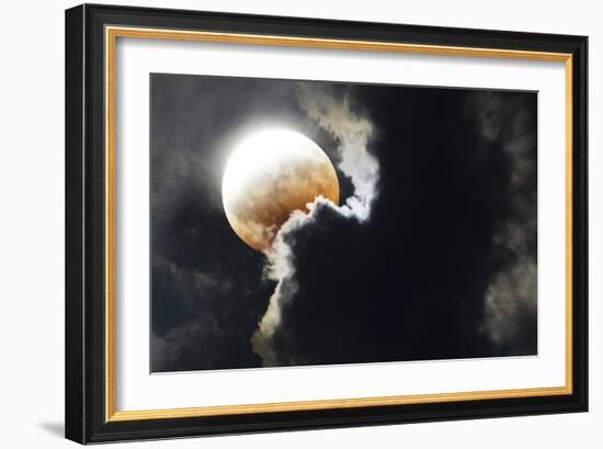 Partial Lunar Eclipse-Detlev Van Ravenswaay-Framed Photographic Print