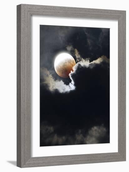 Partial Lunar Eclipse-Detlev Van Ravenswaay-Framed Photographic Print