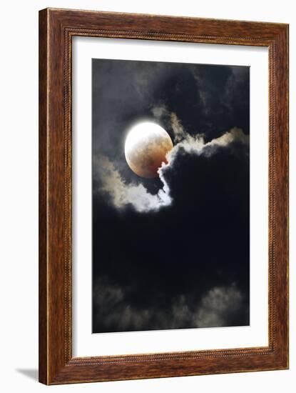 Partial Lunar Eclipse-Detlev Van Ravenswaay-Framed Photographic Print