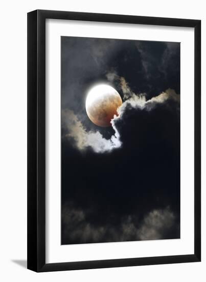 Partial Lunar Eclipse-Detlev Van Ravenswaay-Framed Photographic Print
