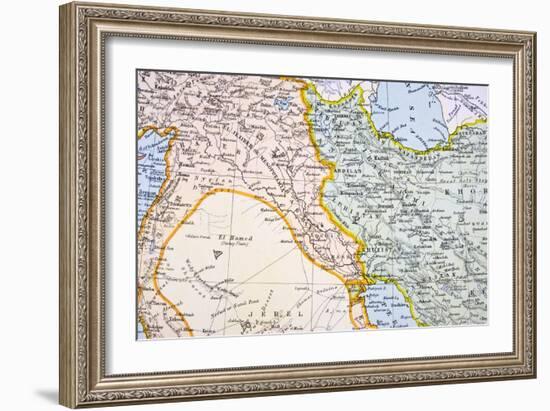 Partial Map of the Middle East in the 1890s, from 'The Citizen's Atlas of the World', Published…-English School-Framed Giclee Print