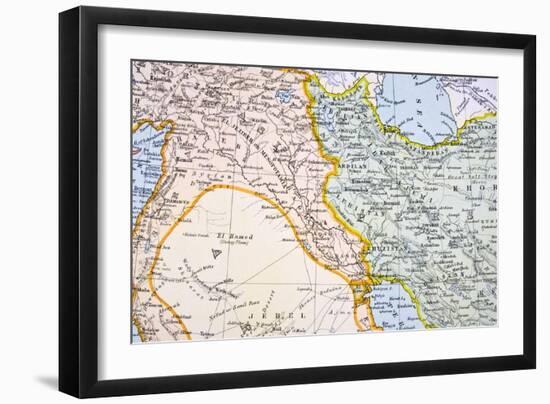 Partial Map of the Middle East in the 1890s, from 'The Citizen's Atlas of the World', Published…-English School-Framed Giclee Print
