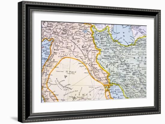 Partial Map of the Middle East in the 1890s, from 'The Citizen's Atlas of the World', Published…-English School-Framed Giclee Print