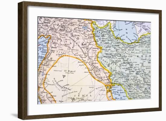 Partial Map of the Middle East in the 1890s, from 'The Citizen's Atlas of the World', Published…-English School-Framed Giclee Print