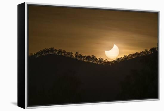 Partial solar eclipse, Australia-null-Framed Premier Image Canvas