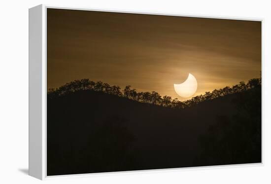 Partial solar eclipse, Australia-null-Framed Premier Image Canvas