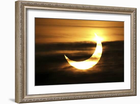 Partial Solar Eclipse, January 2011-Detlev Van Ravenswaay-Framed Photographic Print