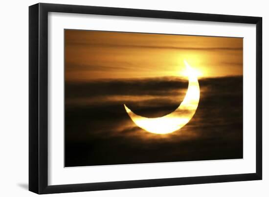 Partial Solar Eclipse, January 2011-Detlev Van Ravenswaay-Framed Photographic Print