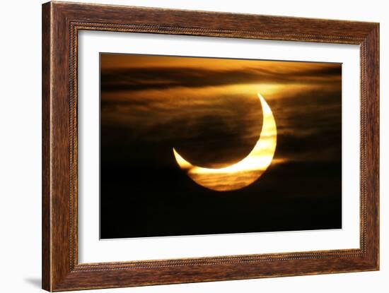 Partial Solar Eclipse, January 2011-Detlev Van Ravenswaay-Framed Photographic Print