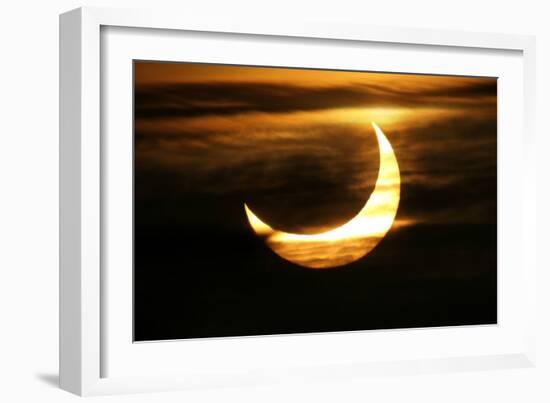 Partial Solar Eclipse, January 2011-Detlev Van Ravenswaay-Framed Photographic Print