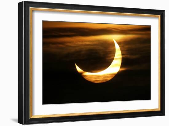 Partial Solar Eclipse, January 2011-Detlev Van Ravenswaay-Framed Photographic Print