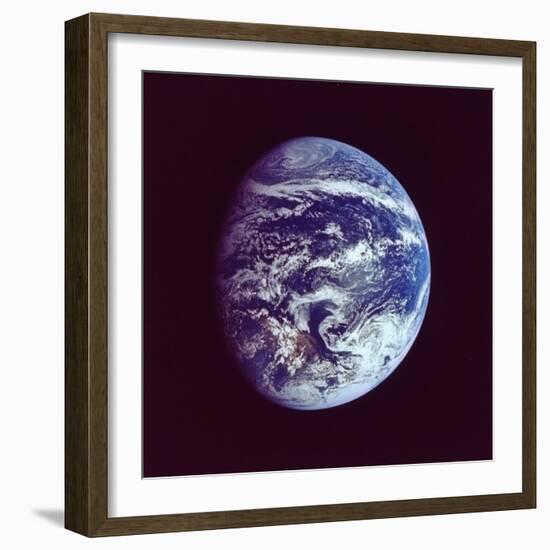 Partially Eclipsed Earth, Taken by Apollo 17 on NASA Lunar Landing Mission-null-Framed Premium Photographic Print