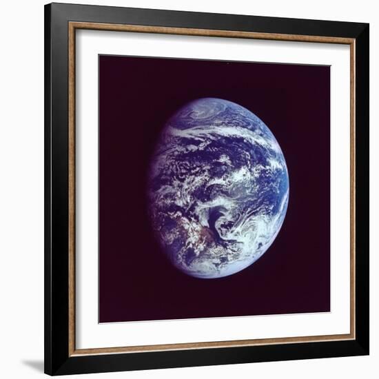 Partially Eclipsed Earth, Taken by Apollo 17 on NASA Lunar Landing Mission-null-Framed Premium Photographic Print