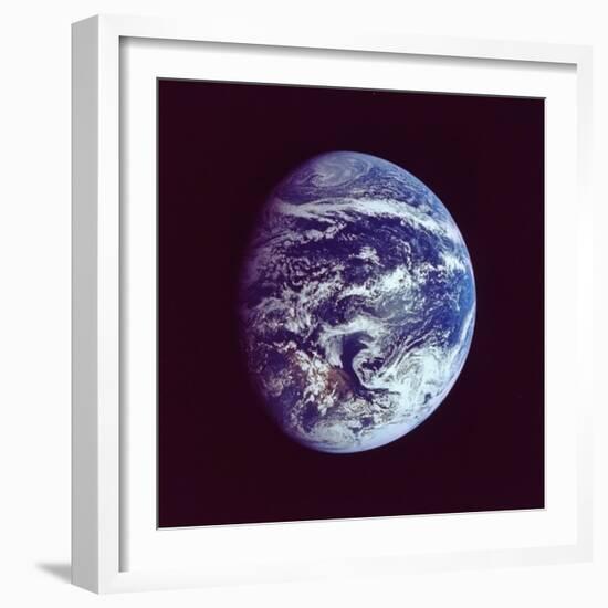 Partially Eclipsed Earth, Taken by Apollo 17 on NASA Lunar Landing Mission-null-Framed Premium Photographic Print